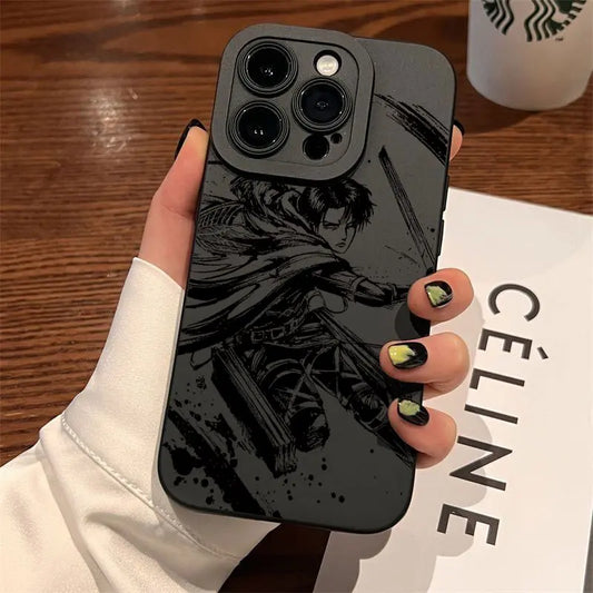 Hot Anime Attack On Titan Phone Case For iPhone 16 15 14 13 12 11 Mini Pro Max X XR XSMax 8 7 6 6S Plus Soft Silicone Back Cover
