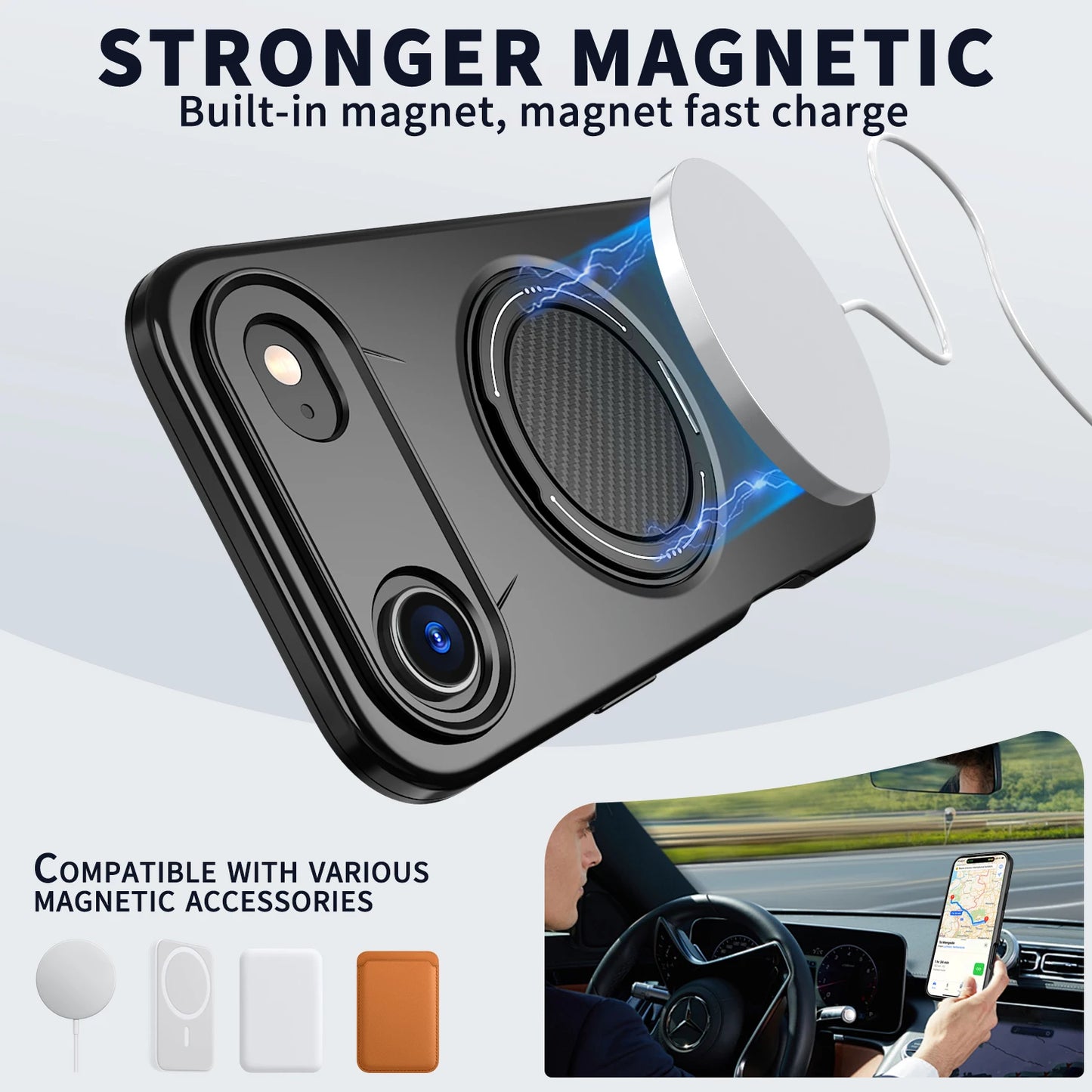 360° Rotate Bracket Military Shockproof Case For iPhone 17 Air 16 15 14 Plus 13 12 11 Pro Max Magnetic Heavy Duty Defender Cover