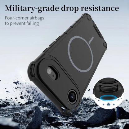 Rugged Armor For Magsafe Case For iPhone 17 Air 16 15 14 13 12 11 17 Pro Max Plus Wireless Charge Matte Bumper Shockproof Cover