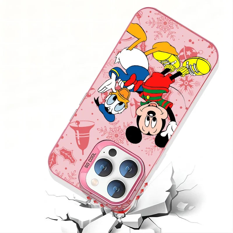 Cartoon case for IPhone 16 15 14 13 12 11 XS XR X Pro Max Plus Colorful Silver Funda Phone Case