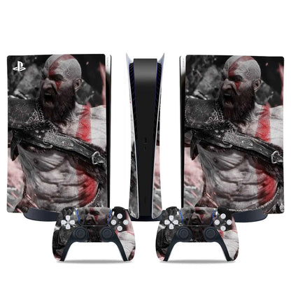 God war PS5 digital edition Skin Sticker Decal Cover for PS5 digital Console and 2 Controllers PS5 Skin Sticker