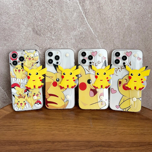 For Samsung Galaxy S7 S8 S9 S10 S20 S21 S22 S23 S24 Plus Ultra FE Pikachu Case Wrist Strap Holder