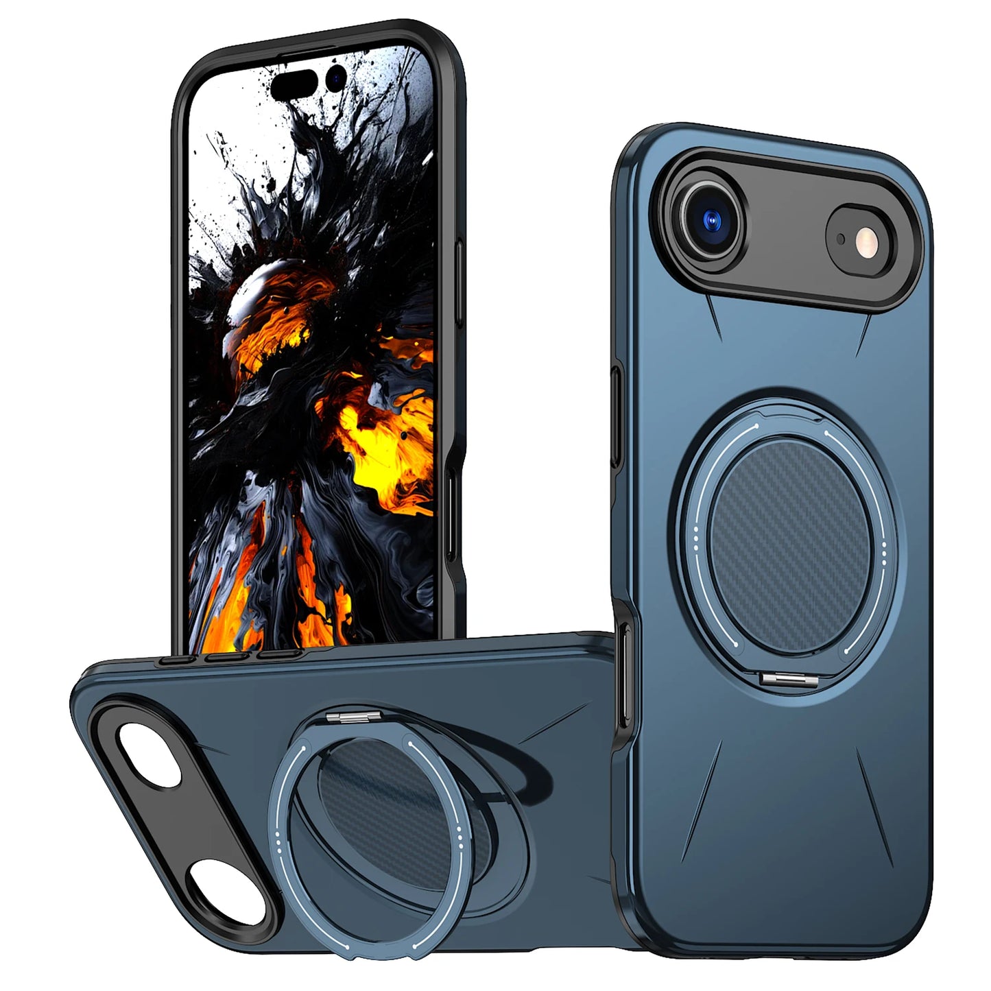 360° Rotate Bracket Military Shockproof Case For iPhone 17 Air 16 15 14 Plus 13 12 11 Pro Max Magnetic Heavy Duty Defender Cover