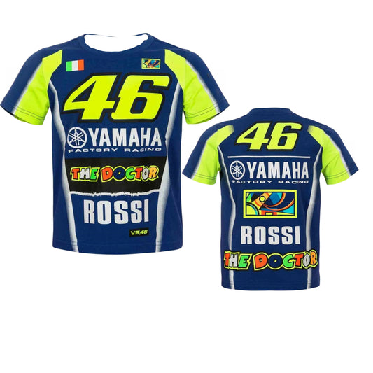 2025/26 Hot Yamaha No. 46 Motorcycle Team Jersey Quick Drying Breathable Racing Suit Summer T-Shirt Adult Unisex Fashion Top