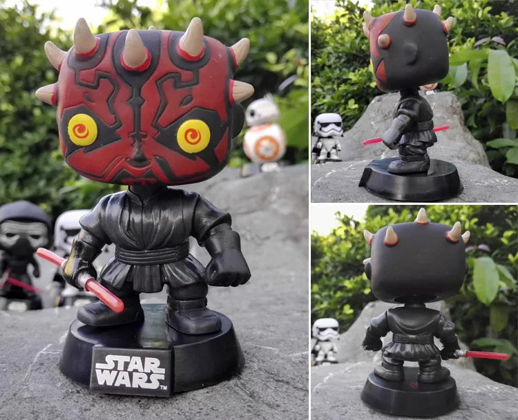 Limit Sale Star War Characters with bobble Head Bob Fett Darth Vader YODA 10cm Vinyl Action Figure Toys