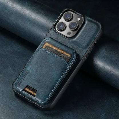 Leather Wallet Card Slots Pocket Phone Case For iPhone 16 15 14 13 12 11 Pro XS Max Plus X XR Invisible Holder Shockproof Cover