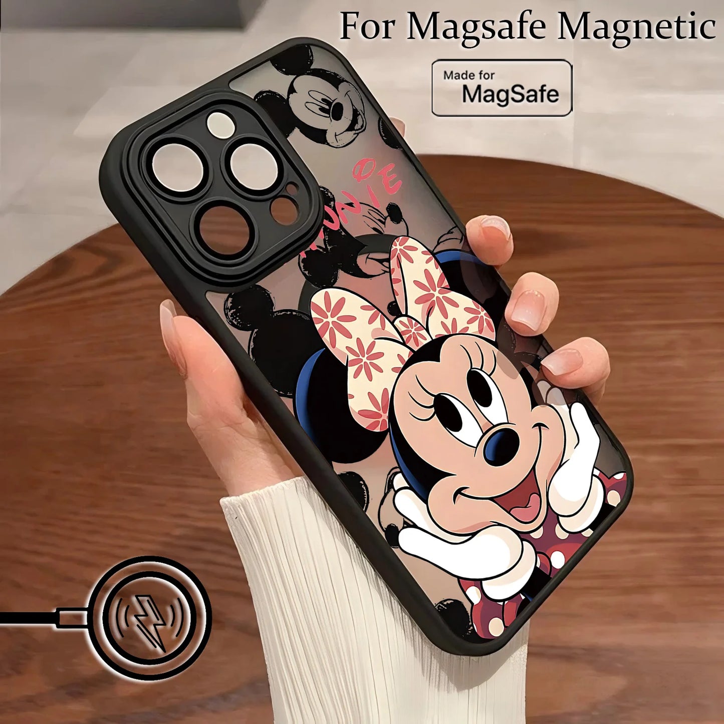 Cute Cartoon Phone Case for iPhone 16 15 14 13 12 11 Pro Max Mini XR XS X 7 8 6 6s Plus Matte Magnetic Back Cover