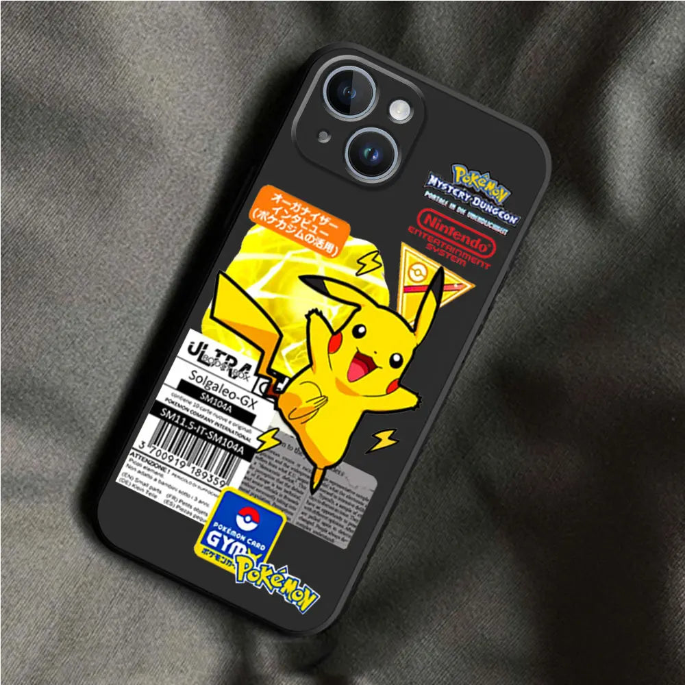 Pokemon Gengar Phone Case for iPhone 15 Plus 8 Plus 7 6s 14 Pro Max SE XS X XR 11 12 Mini 13 Pro XS Max Armor Black Soft Cover