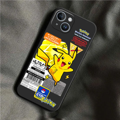 Pokemon Gengar Phone Case for iPhone 15 Plus 8 Plus 7 6s 14 Pro Max SE XS X XR 11 12 Mini 13 Pro XS Max Armor Black Soft Cover