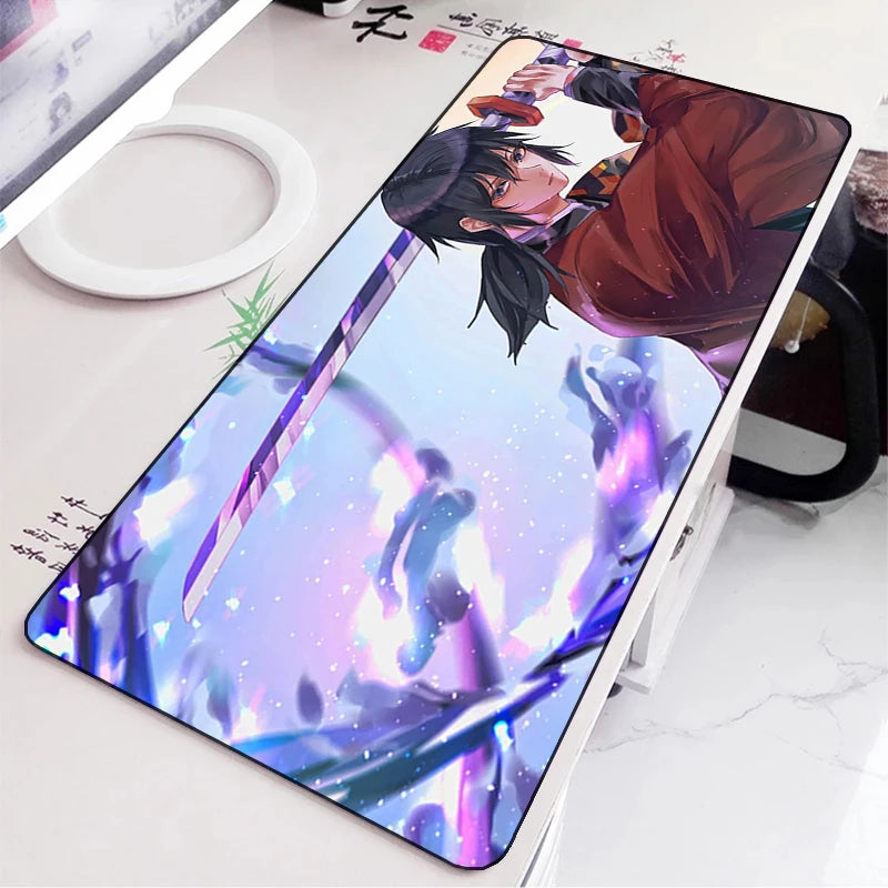 Demon Slayer Gaming Mouse Pad Rubber Mat Deskmat Keyboard Pads Cartoon Cute Mousepad Kawaii Pc Accessories Anime Mouse Mats Xxl
