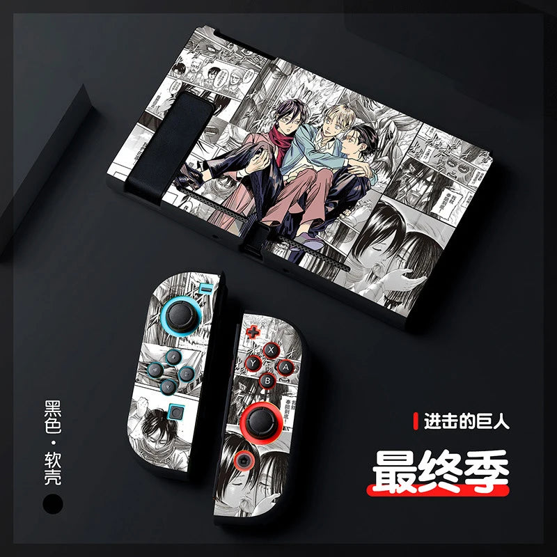 Carcasa Switch For Attack-On-Titaned TPU Housse Switch OLED Case Protector Switch Shell For Switch Accessories Switch Cover