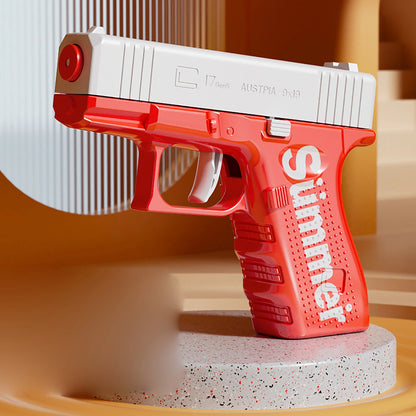 Manual water gun for children playing outdoors, water spray gun for summer outdoor water fights and water play