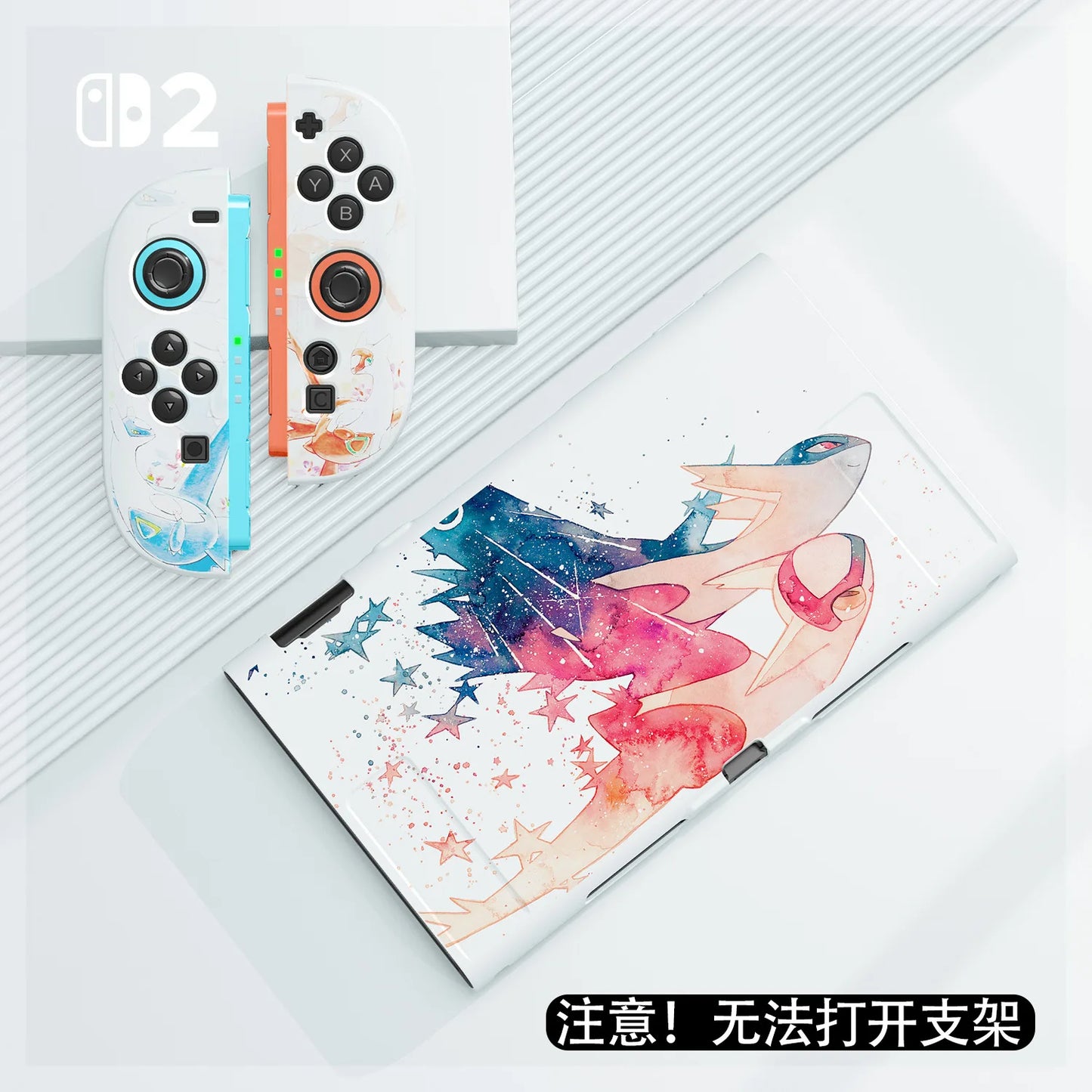 New Hot Cartoon Gengar Case For Switch 2/Ns Oled Game Console Joy-Con Split Type Design Shockproof Drop Proof Protective Cover