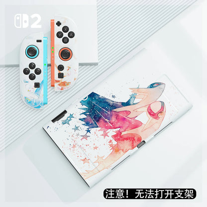 New Hot Cartoon Gengar Case For Switch 2/Ns Oled Game Console Joy-Con Split Type Design Shockproof Drop Proof Protective Cover