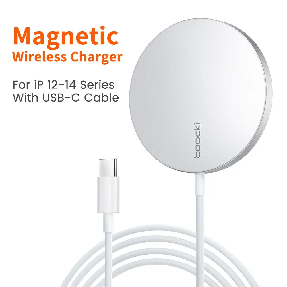 Toocki Magnetic Wireless Charger 15W Fast Charging Wireless Phone Charger For iPhone 15 14 Pro Max Mini Quick Magnetic Charger - ST Superstore