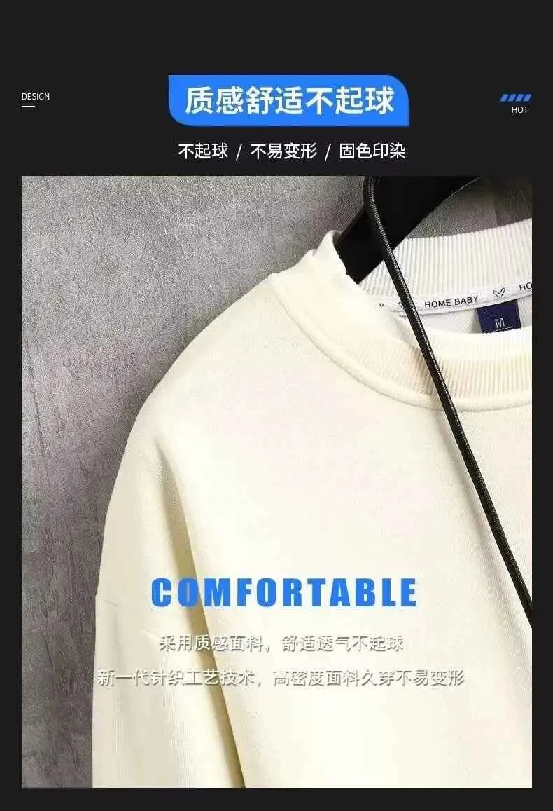 Autumn Men's Sweatshirt Adolescent Astronaut Printed Long Sleeve T-shirt Fashion Men's Clothing Grey O Neck Harajuku Top New