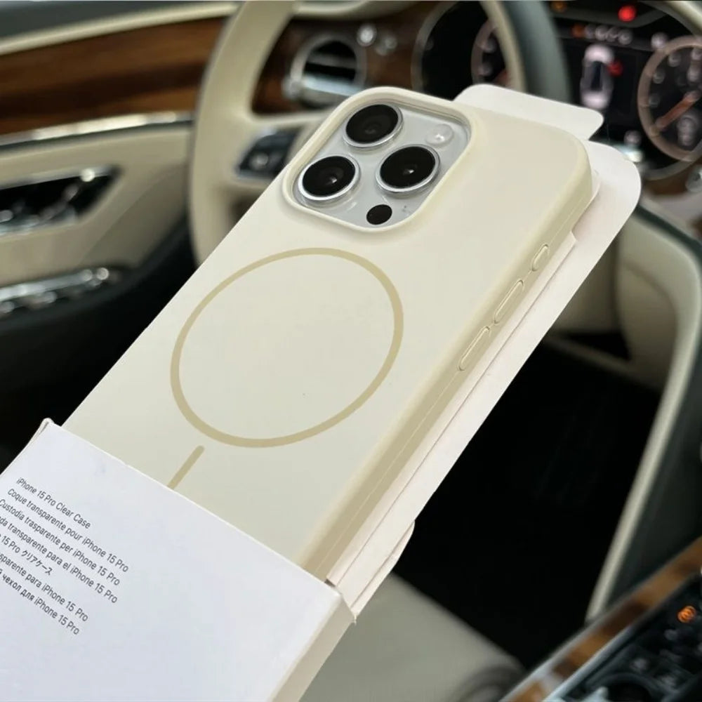 Luxury Liquid Silicone Case For iPhone 16E 16 15 14 Plus 13 12 Pro Max 11 for Magsafe Magnetic Wireless Charging Shockproof Capa