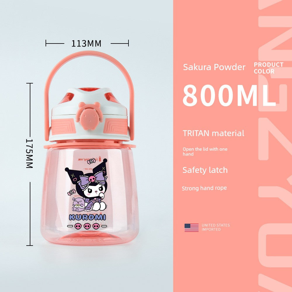 Melody Ins Super Cute Kids Plastic Korean Water Cup