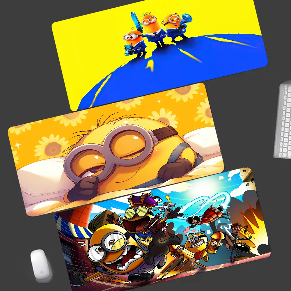 Cute Funny Cartoon M-Minions Custom Skin Desktop Desk Mat Kawaii Gaming Accessories Students Writing Pad for PC Computer Table