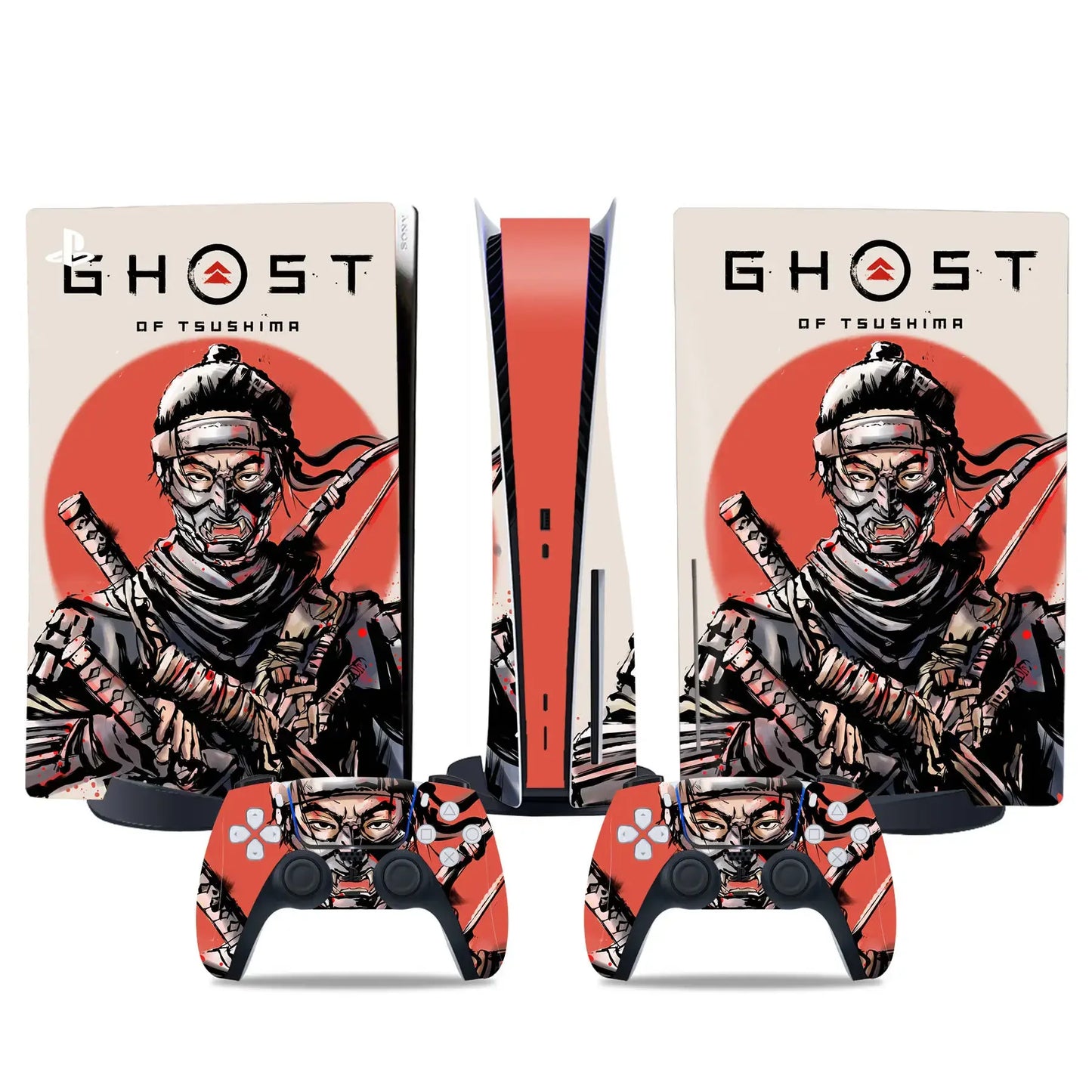 Ghost of Tsushima For PS5 disc Console and Controllers stickers For ps5 disk skin sticker for ps5 disk vinyl sticker