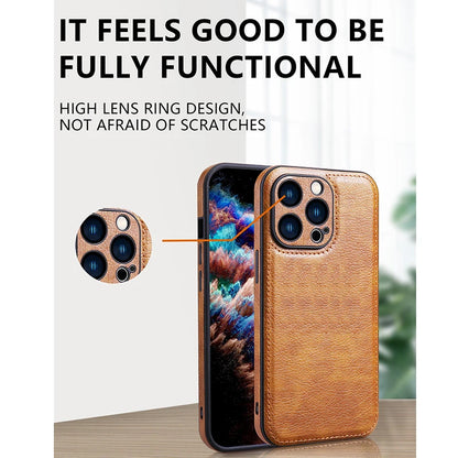 Luxury Leather Case Fashionable Phone Back Cover Quakeproof For iPhone 16 15 14 Plus 13 Pro Max 12 Pro 11 X XR XS Max 7 8 Plus