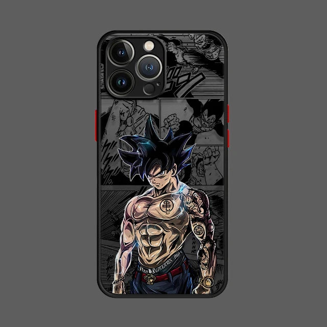 Anime iPhone 16 15 14 13 12 11 Pro Max XS Max 7 8 Plus Phone Case Shockproof Transparent Black Matte Cover