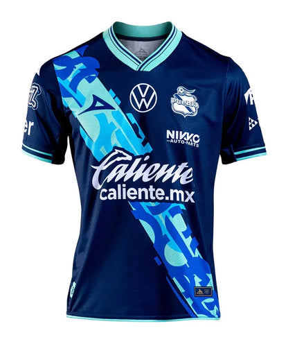 Camisa Reserva Club Puebla 2024-25 3D Printed BreathableSweat Absorbing Motorcycle Sports Shirt, Quick Drying Motorcycle T-shirt
