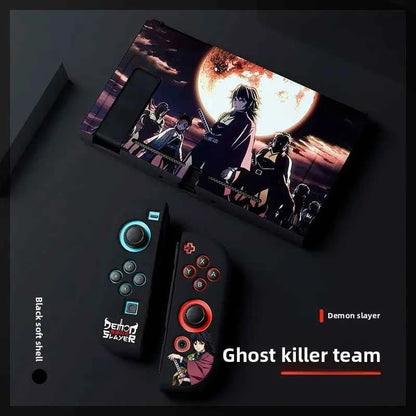 Demon Slayer TPU Soft Frosted Shell Anime Protective Case Split Silicone Rubber Protective Case for Switch Oled Game Accessories