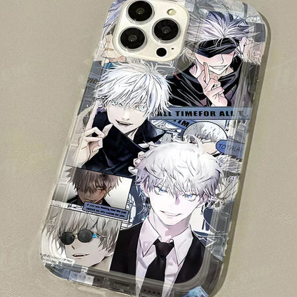 Silicone Protective Phone Case for iPhone 15 14 13 12 11 Pro Max XR XS X 8 7 6 6S Plus SE 2020 Jujutsu Kaisen Gojo Satoru Cover - ST Superstore