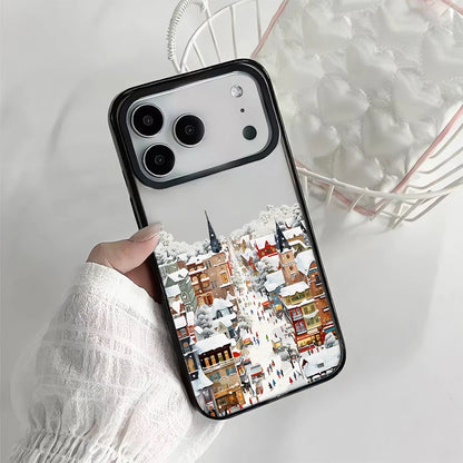Snow View House Landscape Phone Case For iPhone 17 Air 16 15 14 13 12 11 Pro Max 17 Pro Shockproof Hard Cover Fundas