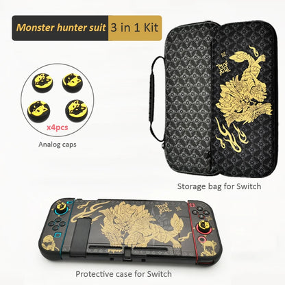 Monster Hunter Storage Bag for NS Switch OLED Carrying Case Protective Shell  for NS Switch OLED Game Accessories