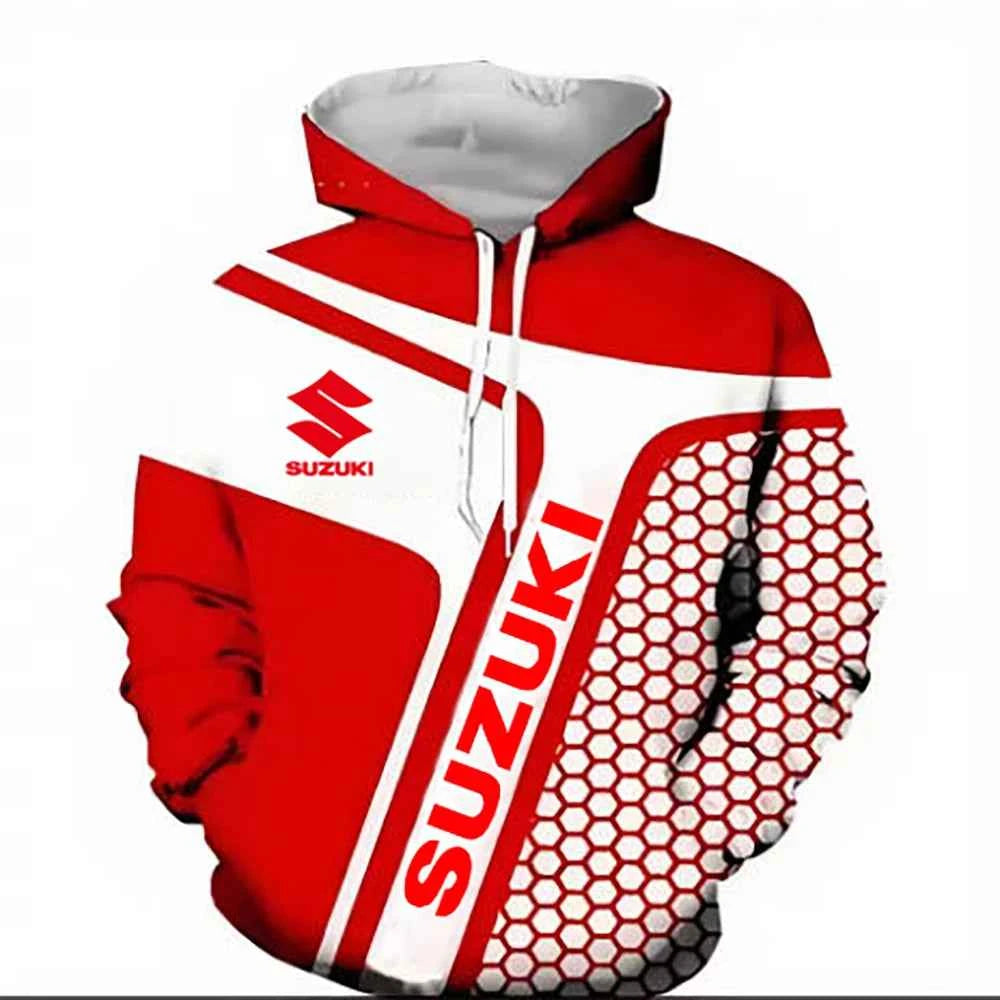 Suzuki men's hoodie, rock climber hoodie, motorcycle heavy motorcycle fashion 3d graphic printed hoodie, men's clothing