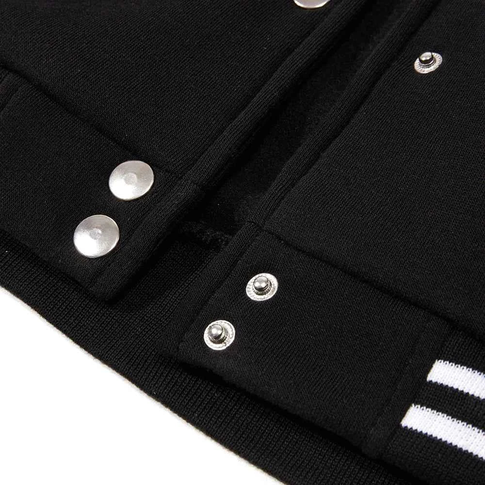 Your Attitude Deternires Your Reight Prints Baseball Jacket Men Casual Loose Top Autumn Fleece Clothing American Hip Hop Coat