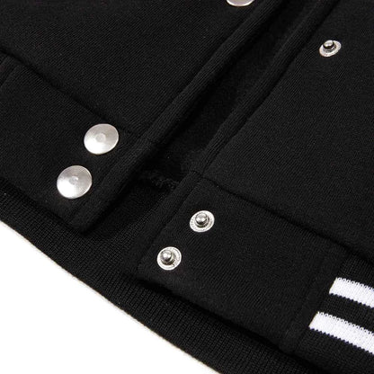 Your Attitude Deternires Your Reight Prints Baseball Jacket Men Casual Loose Top Autumn Fleece Clothing American Hip Hop Coat