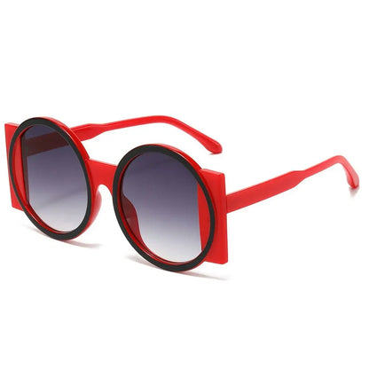Retro Oversized Round Sunglasses UV400 Unique Gradient Sun Glasses Y2K Eyewear for Women & Men