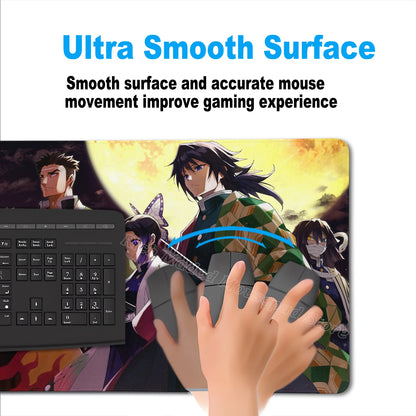Anime Large Mouse Pad Demon Slayer Mousepad PC XXL Table Mat Office Accessories Laptop Extended Deskmat Rubber Lockedge Mousemat