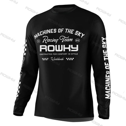 ROWKY Motorcycles Racing T-shirt Mtb Jersey Downhill Camiseta De Motocross Enduro Maillot Hombre Cycling Jersey Men Bike Shirts