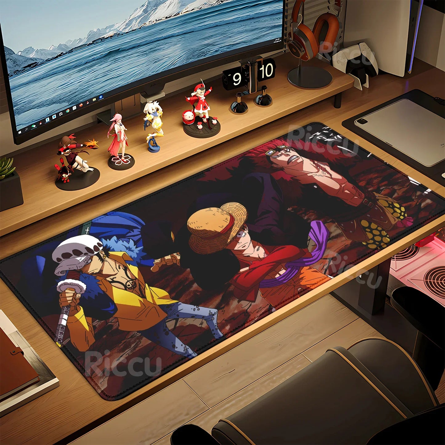 HD peripherals One P-Piece Gaming Mouse Pad Japan Anime Gamer Keyboard PC Mouse Mat Rubber Cartoon Motbook Computer Book cushion
