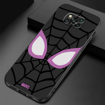 Black Soft Phone Case for Xiaomi Poco X4 GT M5 X3 NFC F1 F5 X4 Pro 5G C50 C51 C40 M4 Pro 5G M3 Marvel Spider Man Cover Capa