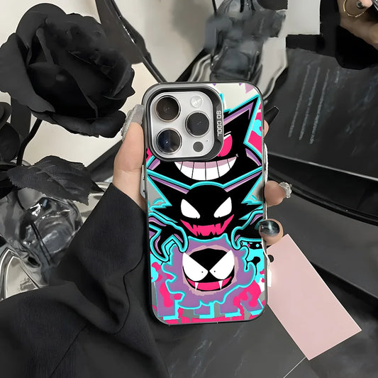 Anime Gengar Cartoon Phone Case For iPhone 16 15 14 13 12 11 Pro Max White Ultra-thin Soft Candy Abrazine Funda