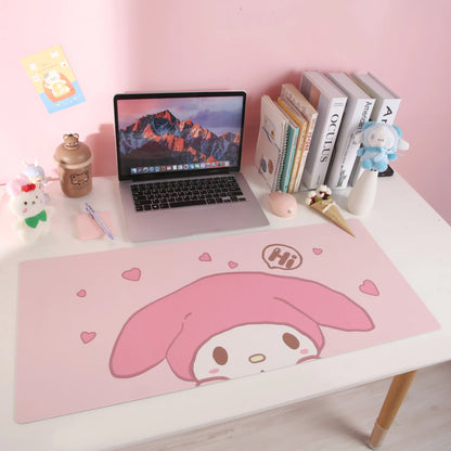 80/35cm Sanrio Hello Kitty Kuromi Office Desk Mat Melody Cinnamoroll Non-Slip Large Keyboard Mouse Pad Game Pads Pc Accessories