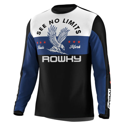 ROWKY Motorcycles Racing T-shirt Mtb Jersey Downhill Camiseta De Motocross Enduro Maillot Hombre Cycling Jersey Men Bike Shirts