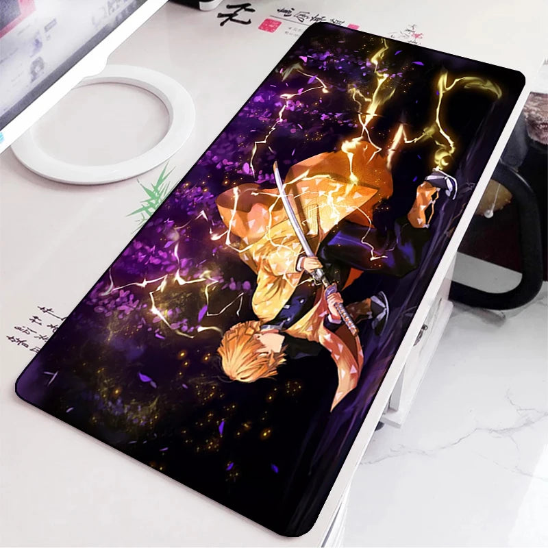 Demon Slayer Gaming Mouse Pad Rubber Mat Deskmat Keyboard Pads Cartoon Cute Mousepad Kawaii Pc Accessories Anime Mouse Mats Xxl