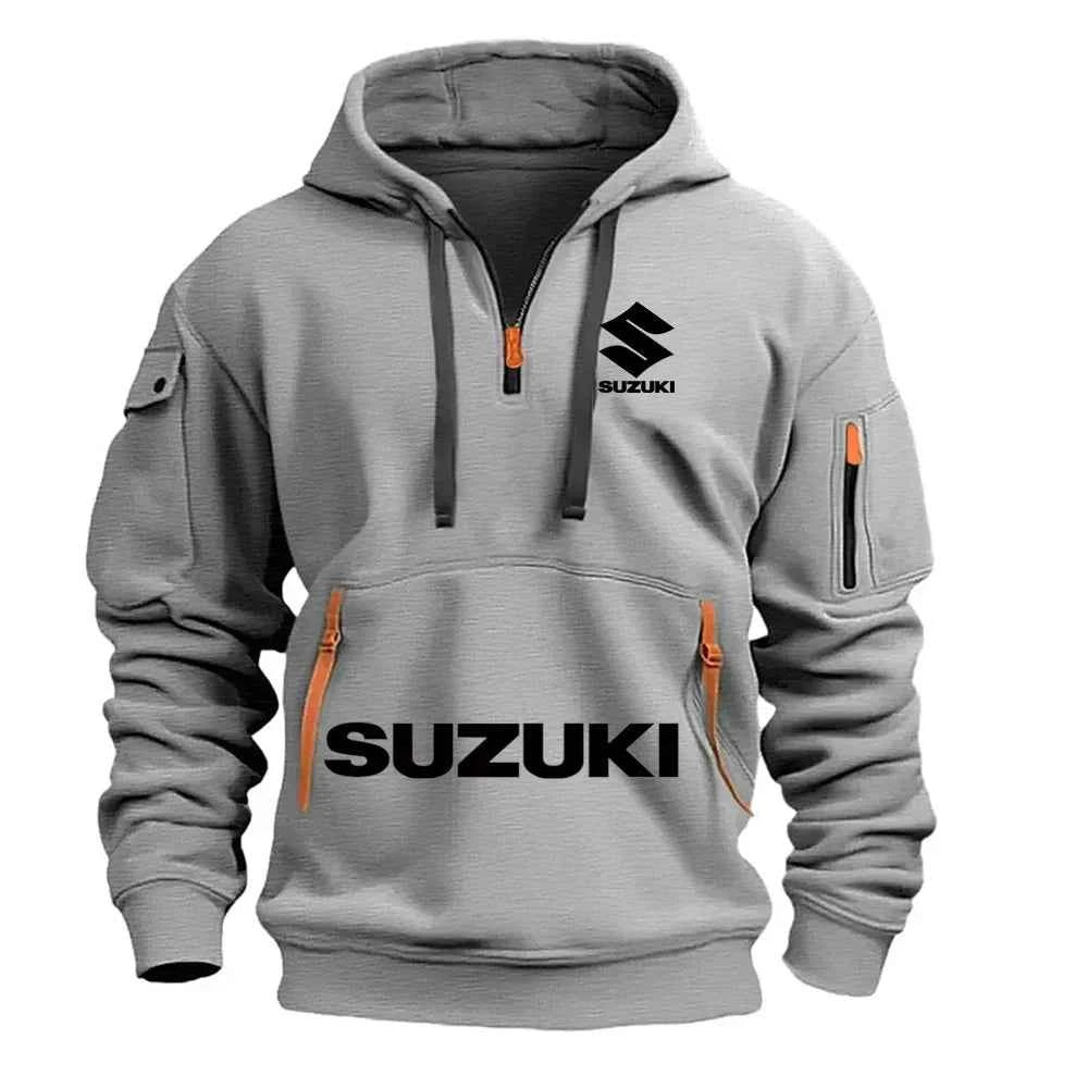 Suzuki's new men's hoodie, casual outdoor sports hoodie and a warm motorcycle sweatshirt for autumn and winter