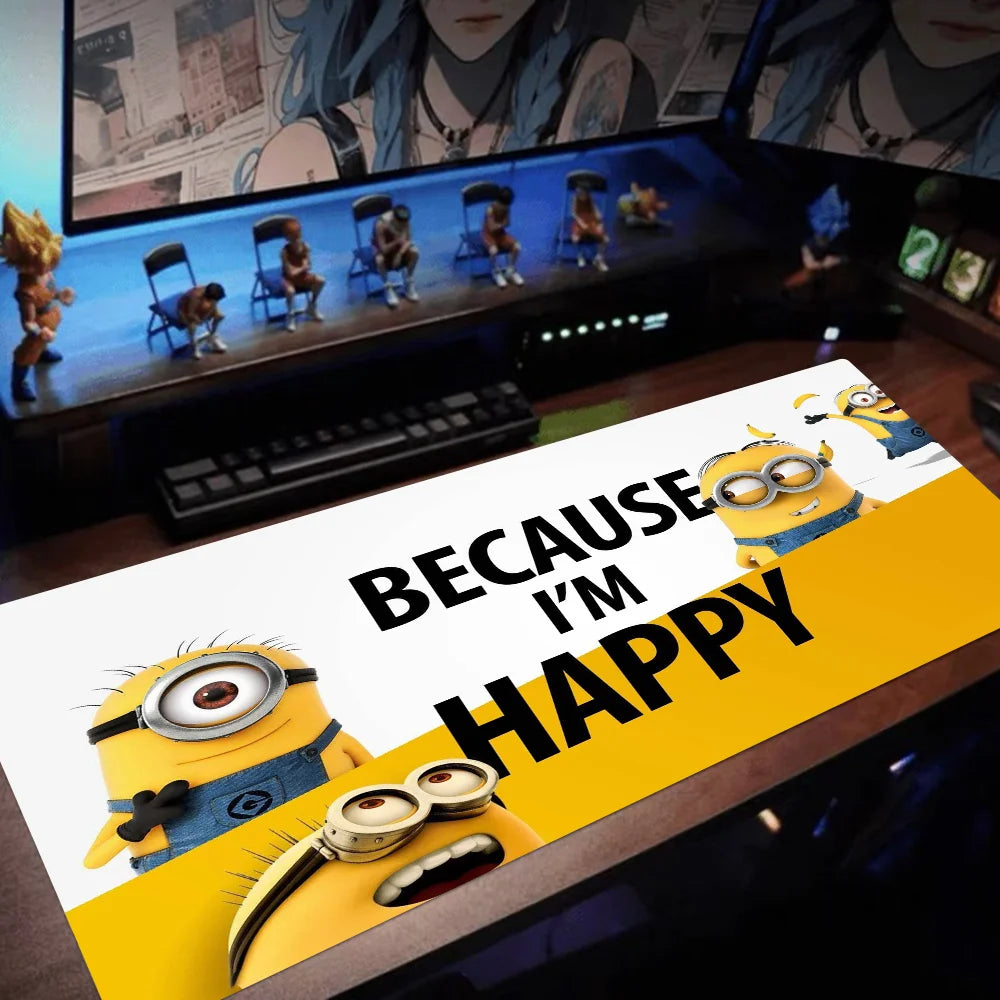 Cute Funny Cartoon M-Minions Custom Skin Desktop Desk Mat Kawaii Gaming Accessories Students Writing Pad for PC Computer Table