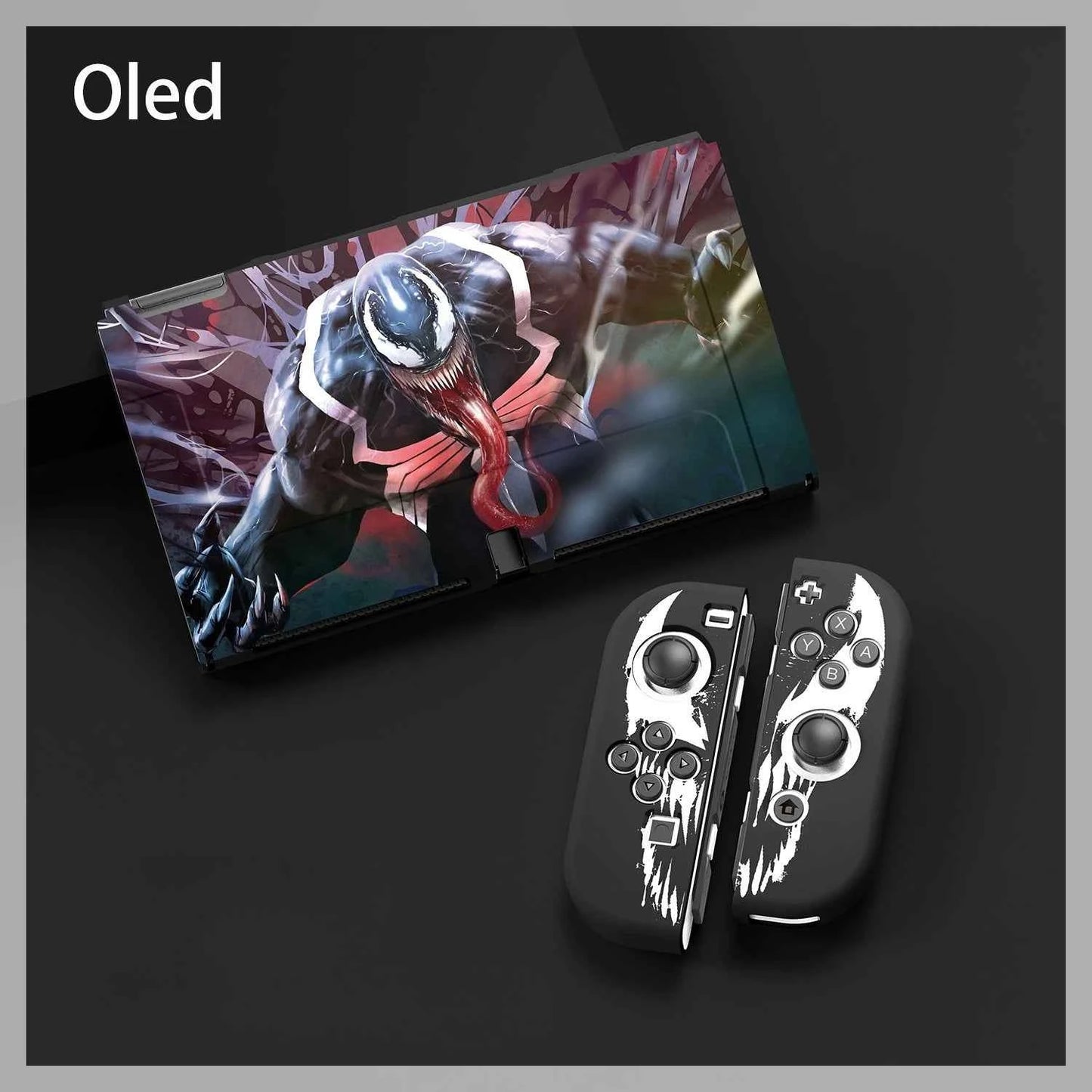 Marvel Spider man Venom Spider Man Protective Cover for Switch OLED NS Joy-Con Base Shell Silicone Anti-slip Shockproof Case