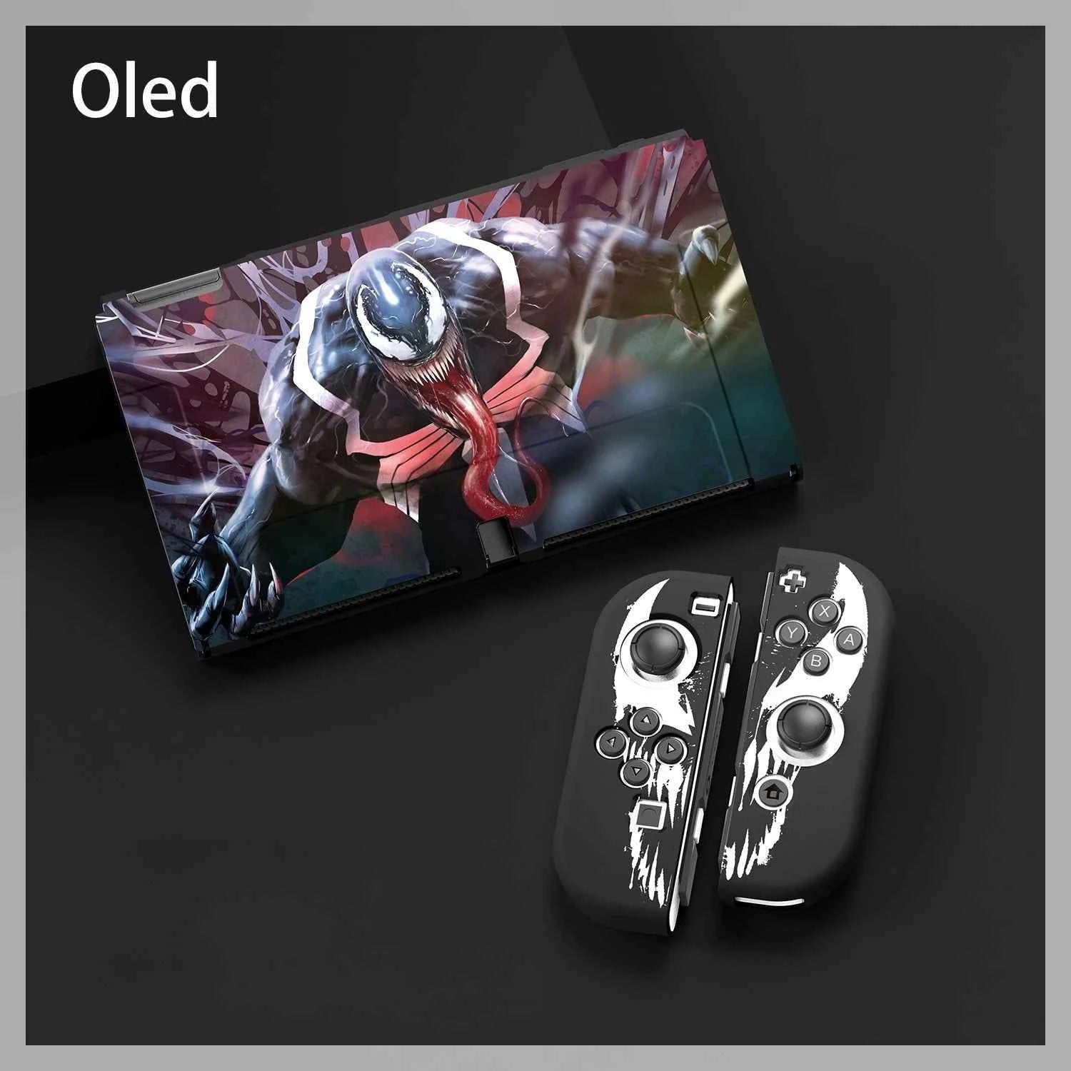 Marvel Spider man Venom Spider Man Protective Cover for Switch OLED NS Joy-Con Base Shell Silicone Anti-slip Shockproof Case