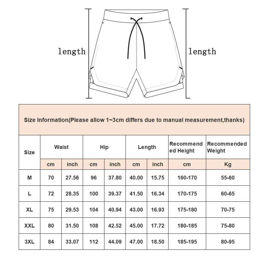 Camo Running Shorts Men Gym Sports Shorts 2 In 1 Quick Dry Workout Training Fitness Jogging Pants Summer