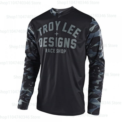 Men's Motorcycle Sportswear Printed BMX Bicycle Shirt DH Downhill Endurance T-shirt Mountain Bike Outdoor Sportswear Top