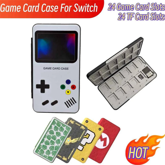 Multiple Patterns Game Card Case For Switch 2 Game Cartridge Box For Switch OLED Lite 24 Slots Hard Shell Gaming Accessories